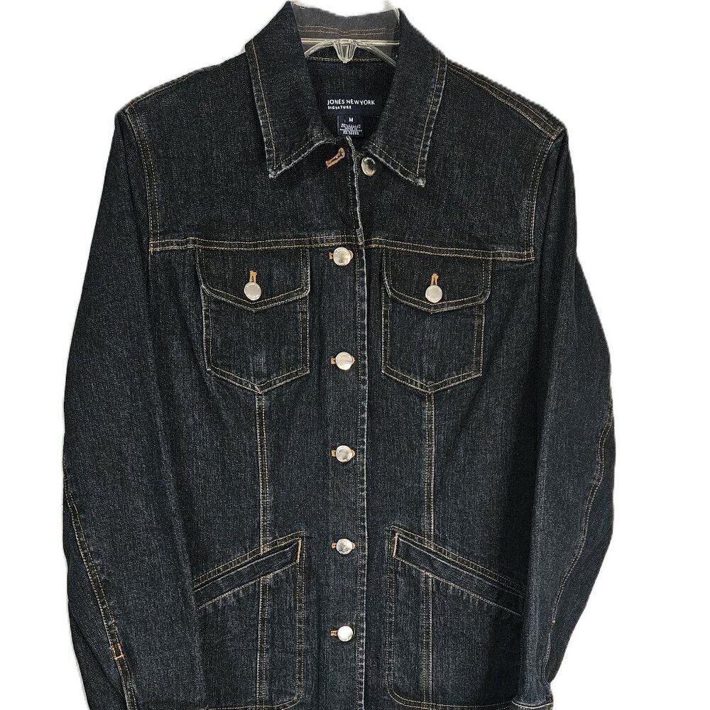 Jones New York Signature Casual Western Women's Denim Jean Jacket Size M